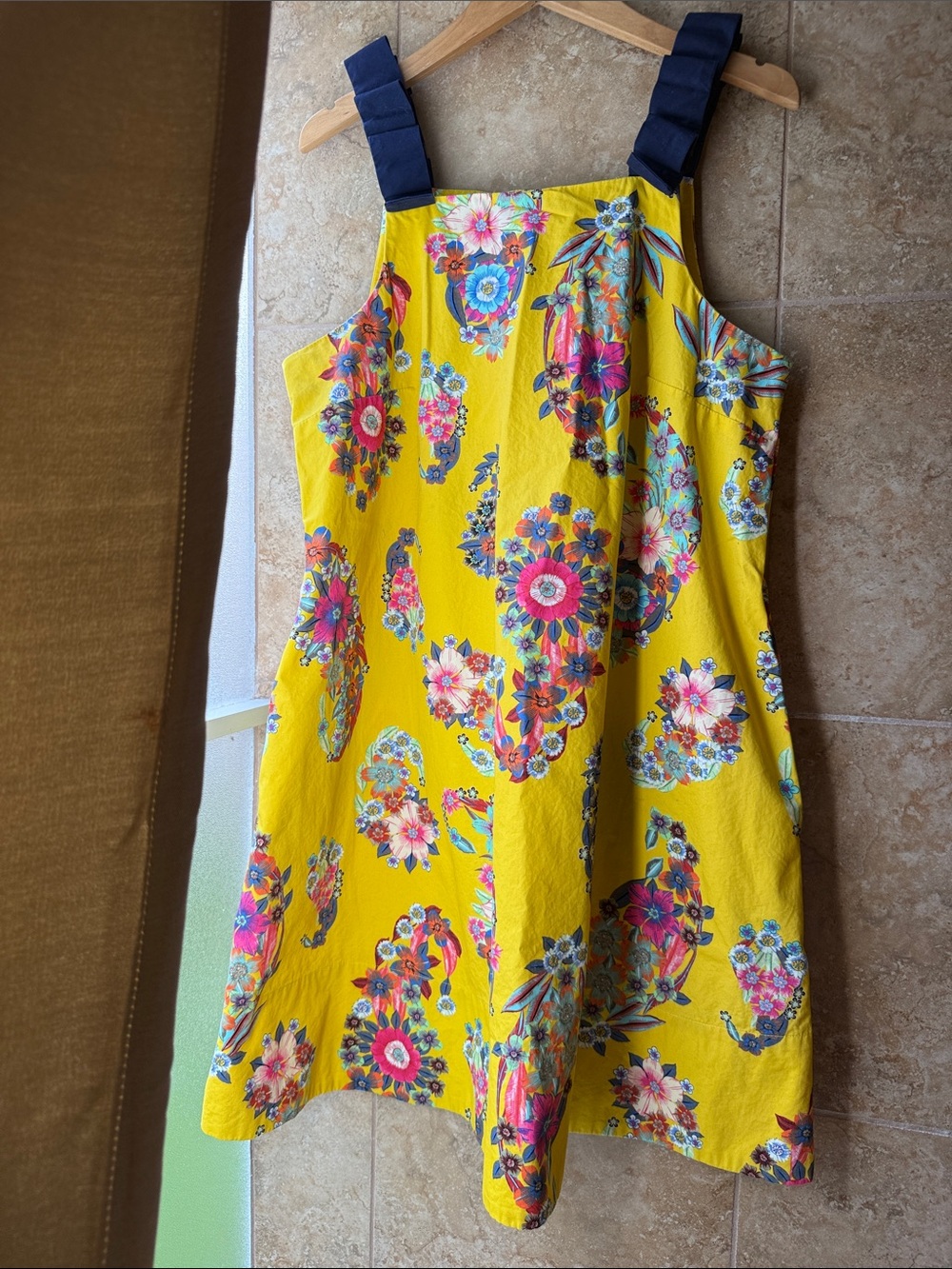 Maeve Sunniva Mini Dress Anthropologie Pockets All Cotton Tropical A-line Tent M